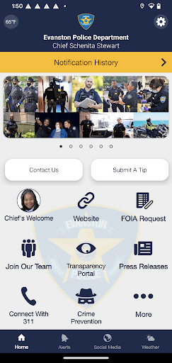 Android application Evanston Police Department IL screenshort