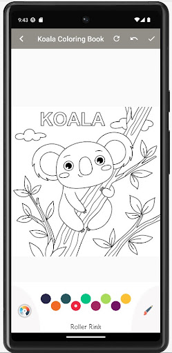 Kawaii Koala Coloring Book Screen 2