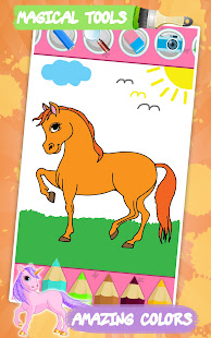 Coloring game: Unicorns 4 kids