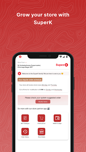 Android application SuperK - Store Partner App screenshort