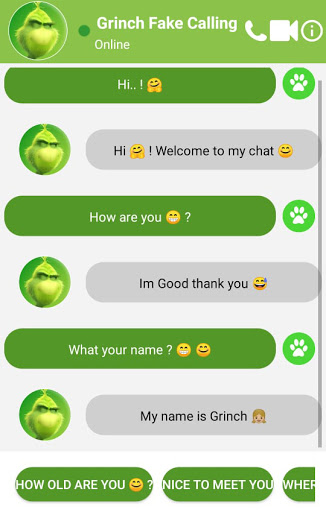 Talk To Grinchs  Grinch Fake Video Call simulator