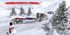 冬の雪のピックアップトラックのおすすめ画像1