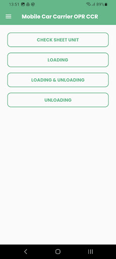 Android application Mobile Carrier OPR CCR screenshort
