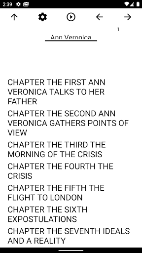 Android application Book, Ann Veronica screenshort