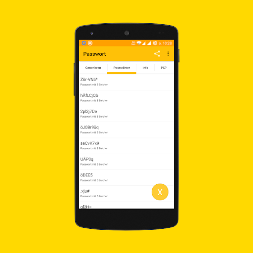 Passwort Screen 2