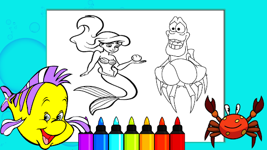 The Little Coloring Mermaid 1.1 APK + Mod (Unlimited money) untuk android
