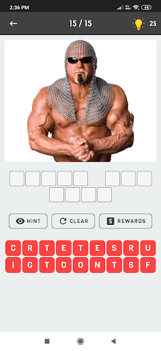 WWE Quiz Game Screen 2