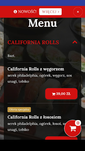Fujiyama Sushi Screen 2