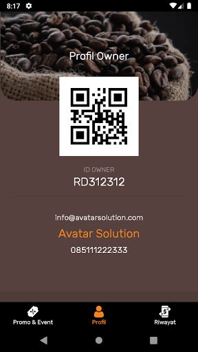 Kopi Ridho: Owner Screen 2