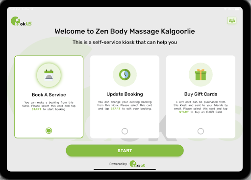 BookUs Kiosk Screen 3
