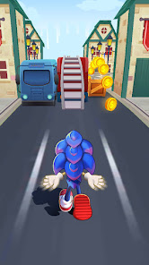 Captura de Pantalla 2 Hedgehog 3D Blue Run android