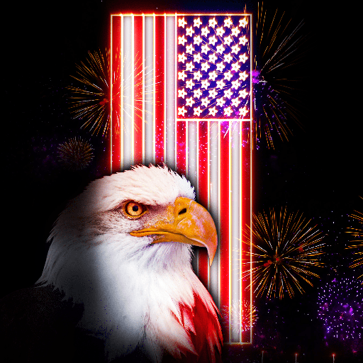 Neon America Eagle - Wallpaper logo