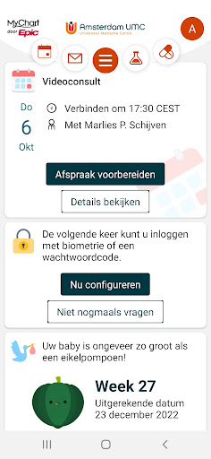 Mijn Dossier Amsterdam UMC Screen 2
