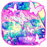 Shining Butterfly Galaxy Keyboard Theme Apk