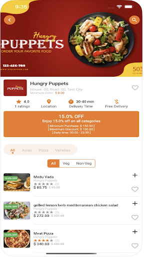 TasteE - Food Delivery Screen 2