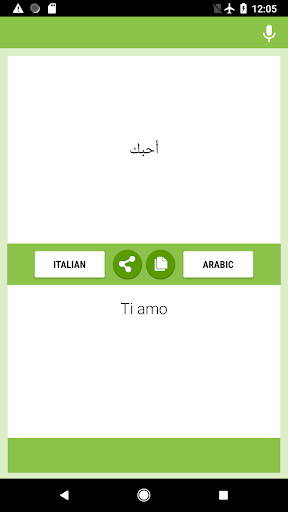 Italian-Arabic Translator Screen 2