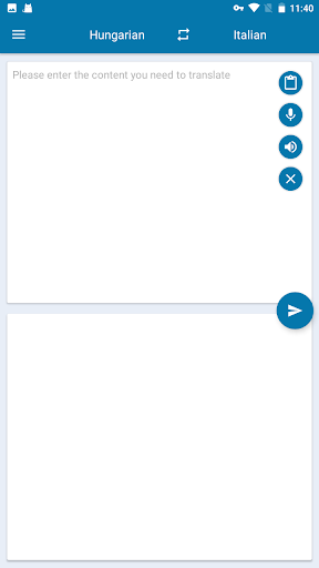 Android application Hungarian Italian Translation screenshort