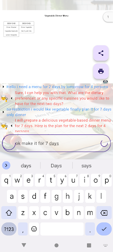 Menu AI - weekly meal planner Screen 2