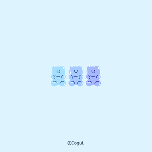 카카오톡 테마 - 곰젤리톡_스카이 블루 (카톡테마) logo