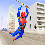 Grand Flying Robot Rope Hero - Crime City Gangster