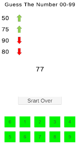 Guess The Number Screen 3