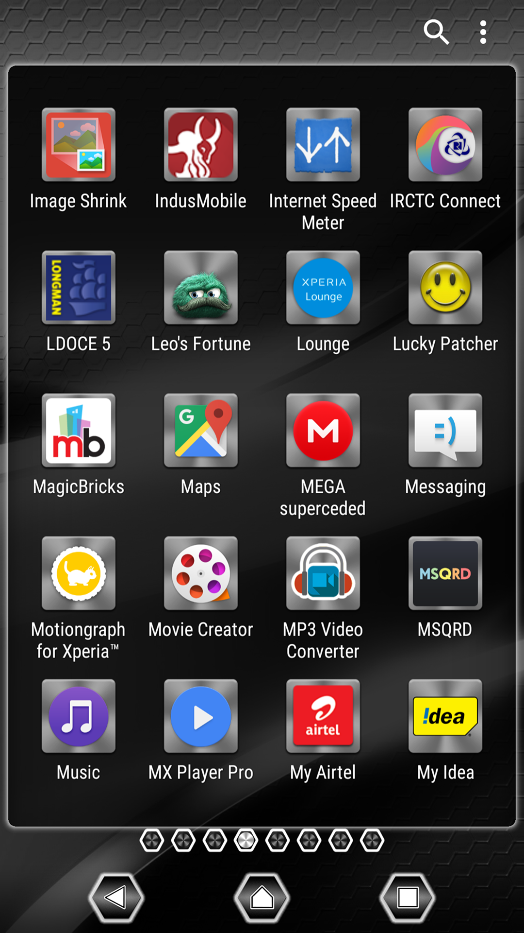 Android application Metallic Steel Gray XZ Theme screenshort