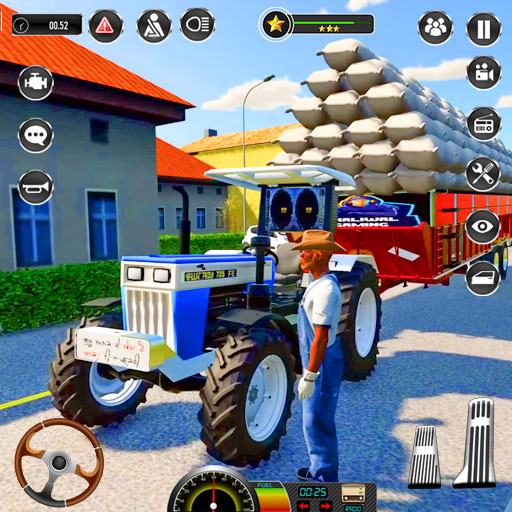 Cargo Tractor Farming Game 3D