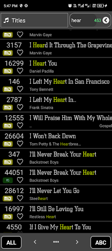 MEGA Songbook Screen 2