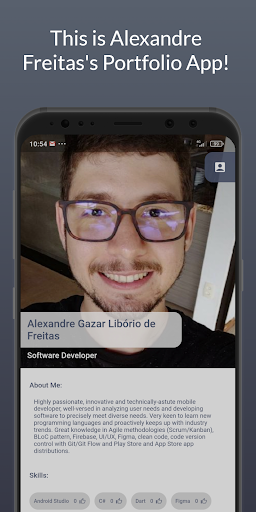 Android application Profile App screenshort