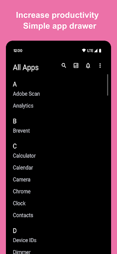 Screenshot of OHome - Minimalist Launcher