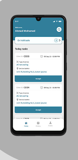 Android application MFM Service screenshort