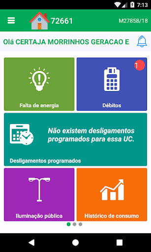 Android application CERTAJA Energia screenshort