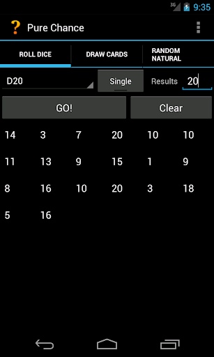 Android application Pure Chance screenshort