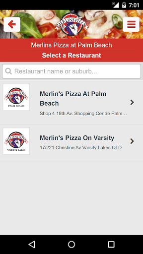 Merlins Pizza Screen 2