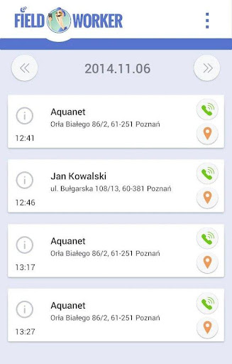 Android application Esoleo Fieldworker screenshort