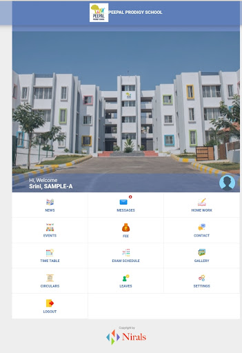 Android application Peepal Prodigy School CBSE screenshort