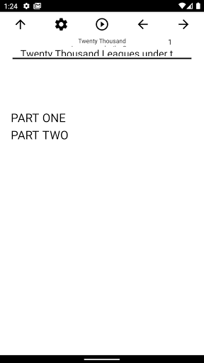 Android application Book, Twenty Thousand Leagues screenshort