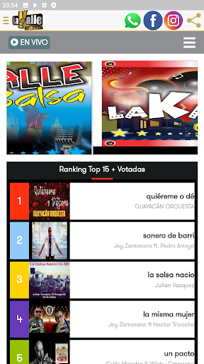 La kalle Salsa Radio Screen 3