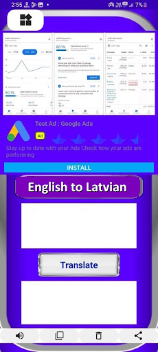 English to Latvian Translator Screen 2