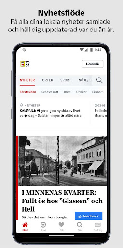 Android application Dalslänningen screenshort