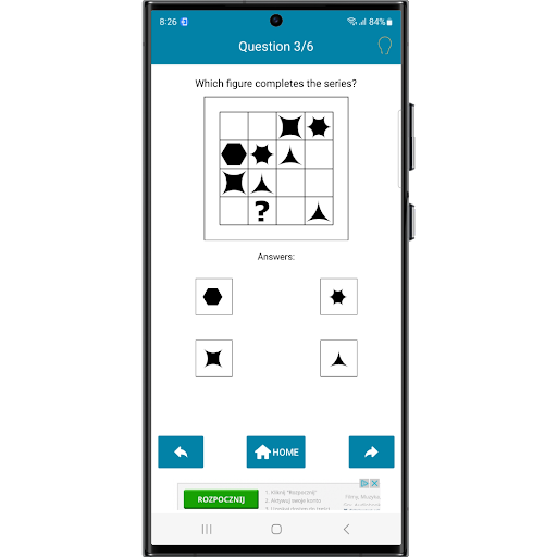 General IQ Test Screen 2