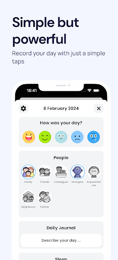 Screenshot of Blissful Journal, Mood Tracker