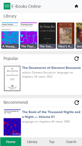 Android application E-Book Online screenshort
