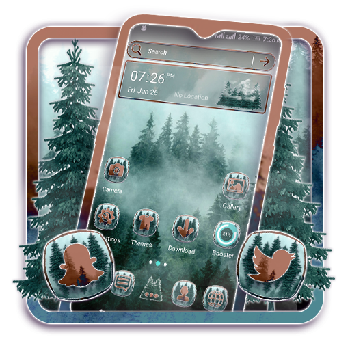 Foggy Forest Theme Launcher logo