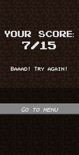 Android application MineQuiz screenshort
