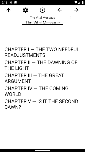 Android application Book, The Vital Message screenshort