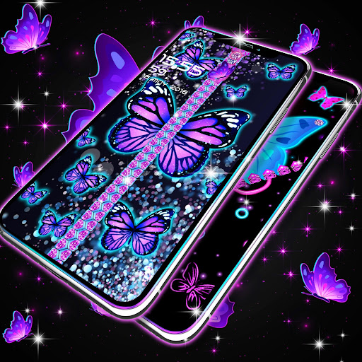 Neon butterflies zip locker Screen 2