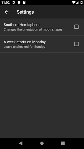Simple Moon Calendar Screen 3