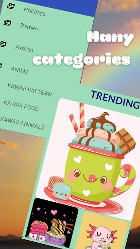 Android application Cute Kawaii Anime Wallpapers screenshort