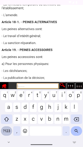 Code Pénal du Cameroun Screen 3